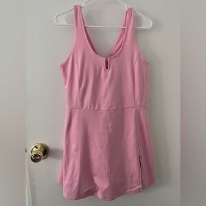 All in Motion Activewear Tennis Dress Pink Built in Bra Shorts Pockets Large